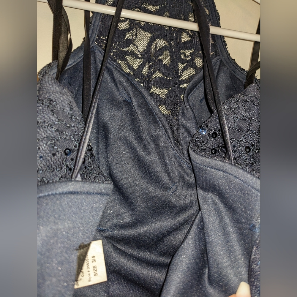 Two piece set evening/Prom navy dress size 3/4 - Picture 6 of 12